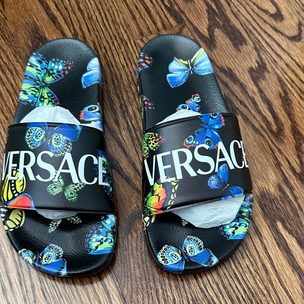Versace kids Multicolor Butterfly Slides